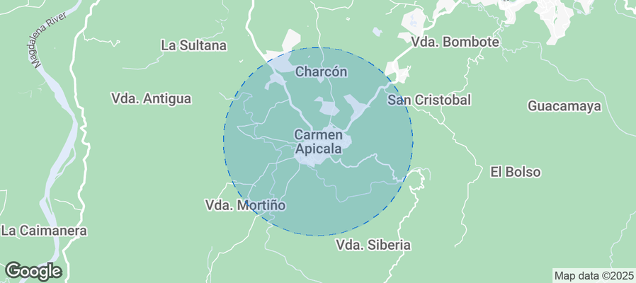 Map of Airbnb listings in Carmen de Apicalá