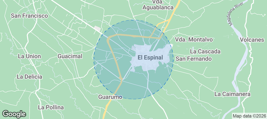 Espinal Airbnb map