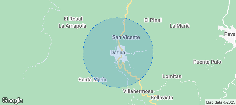 Map of Airbnb listings in Dagua