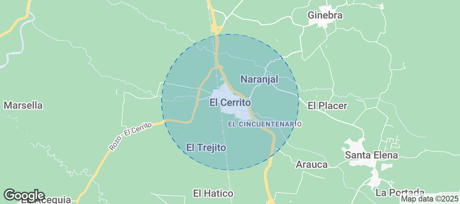 Map of Airbnb listings in El Cerrito