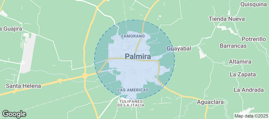 Map of Airbnb listings in Palmira