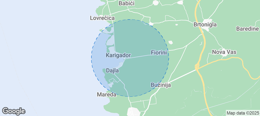 Map of Airbnb listings in Karigador - Carigador