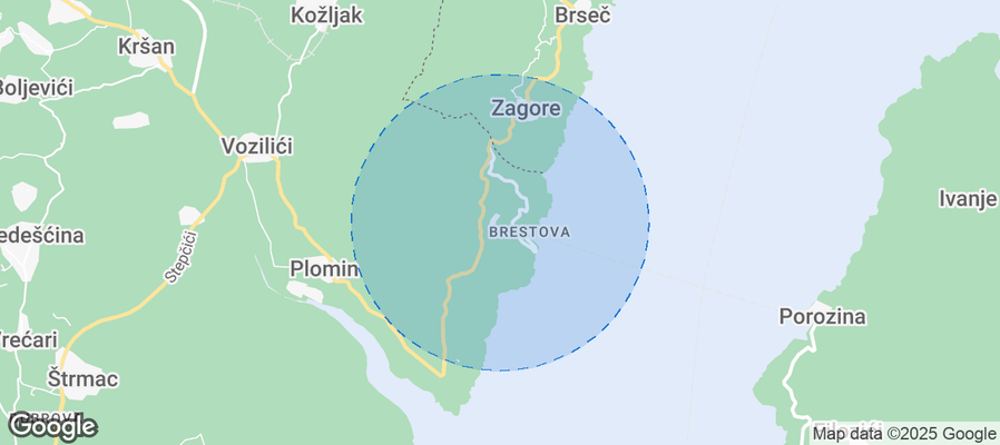 Map of Airbnb listings in Zagorje