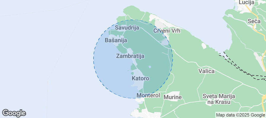 Map of Airbnb listings in Zambratija - Zambrattia
