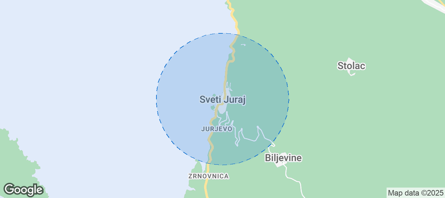 Map of Airbnb listings in Sveti Juraj