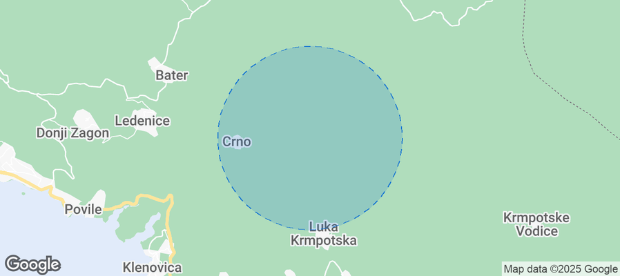 Map of Airbnb listings in Grad Novi Vinodolski
