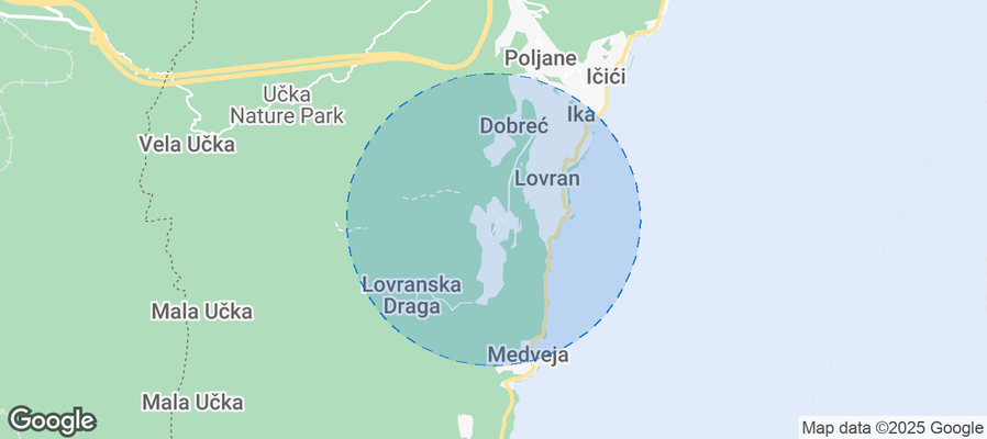 Map of Airbnb listings in Liganj