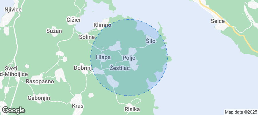 Map of Airbnb listings in Polje