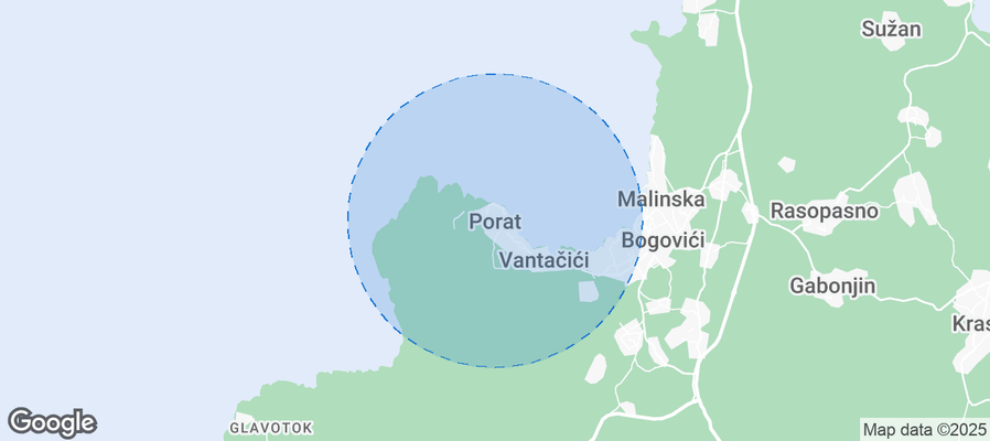 Map of Airbnb listings in Porat