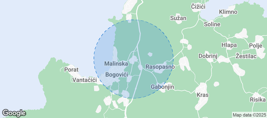 Map of Airbnb listings in Sveti Vid-Miholjice