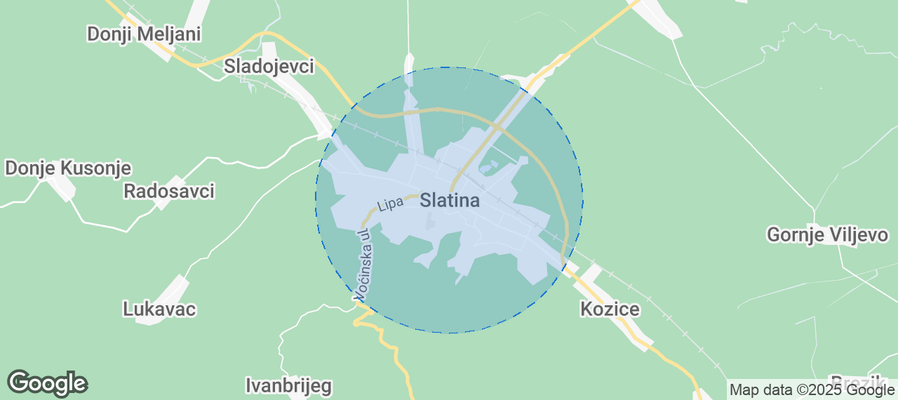 Slatine Airbnb map