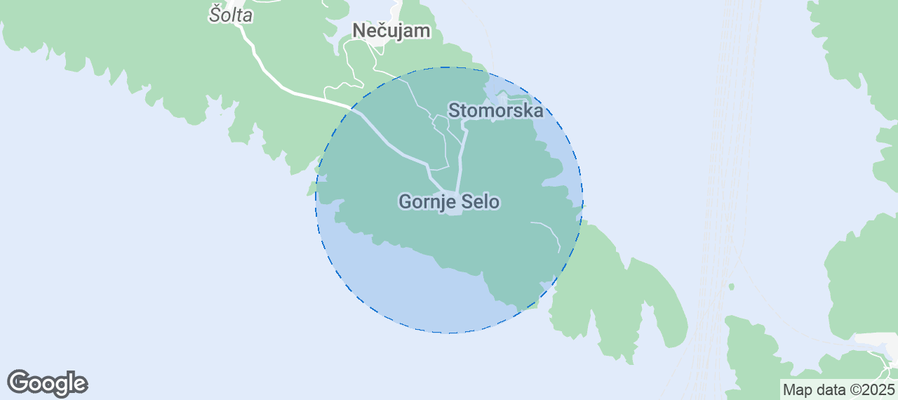 Map of Airbnb listings in Gornje Selo