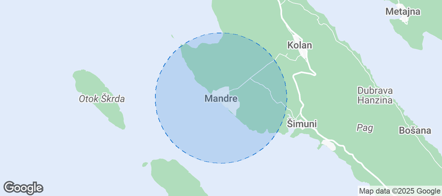 Map of Airbnb listings in Mandre