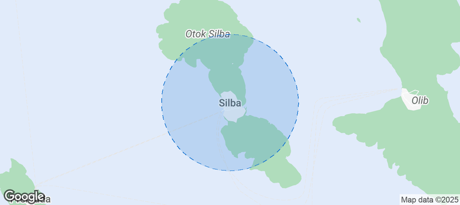 Map of Airbnb listings in Silba