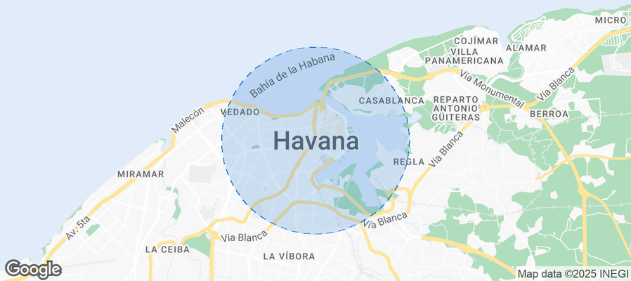 Map of Airbnb listings in La Habana