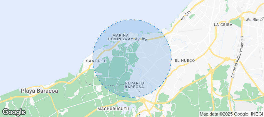 Map of Airbnb listings in Plaza de la Revolución