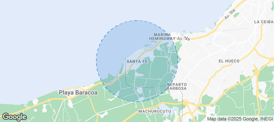 Map of Airbnb listings in Santa Fé