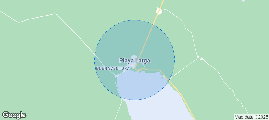 Map of Airbnb listings in Playa Larga