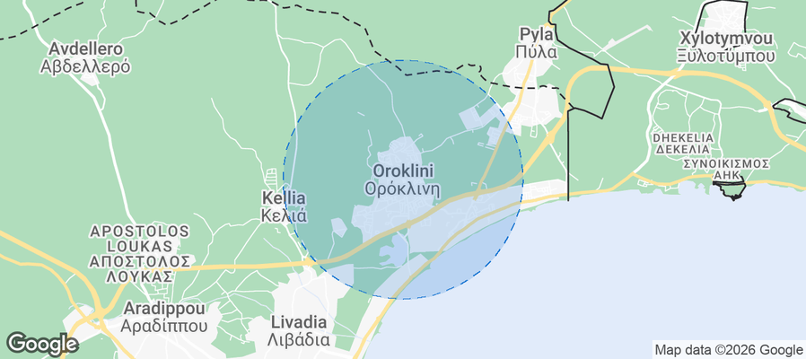 Voroklini Airbnb map