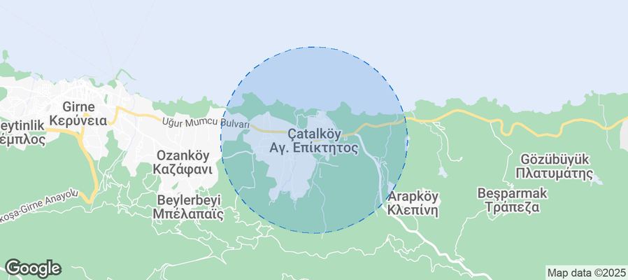 Map of Airbnb listings in Agios Epiktitos