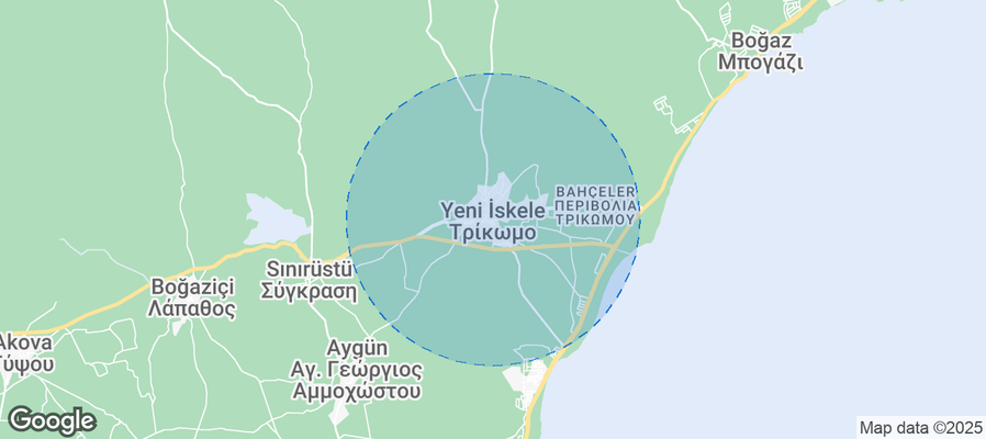 Map of Airbnb listings in Trikomo