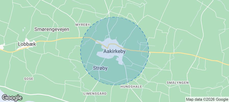 Aakirkeby Airbnb map