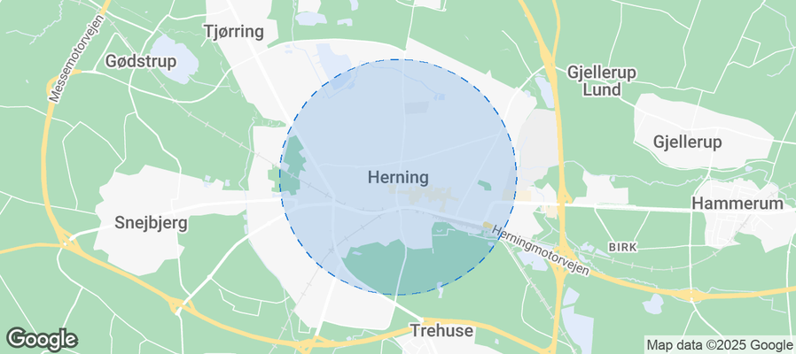 Map of Airbnb listings in Herning