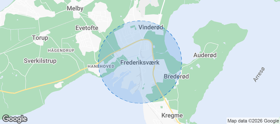 Frederiksværk Airbnb map