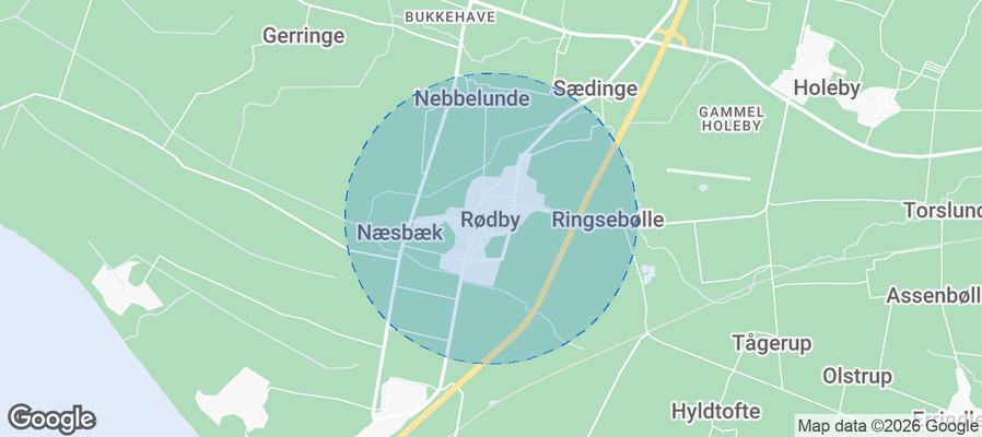 Rødby Airbnb map