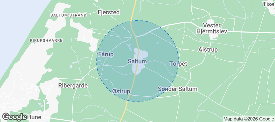 Saltum Airbnb map