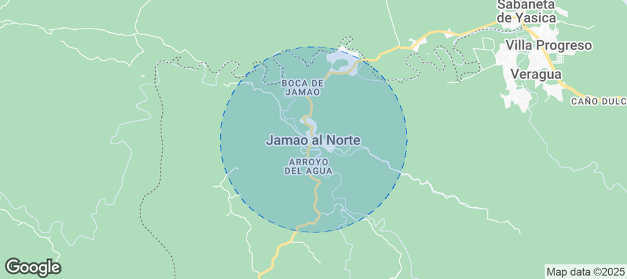 Map of Airbnb listings in Jamao al Norte