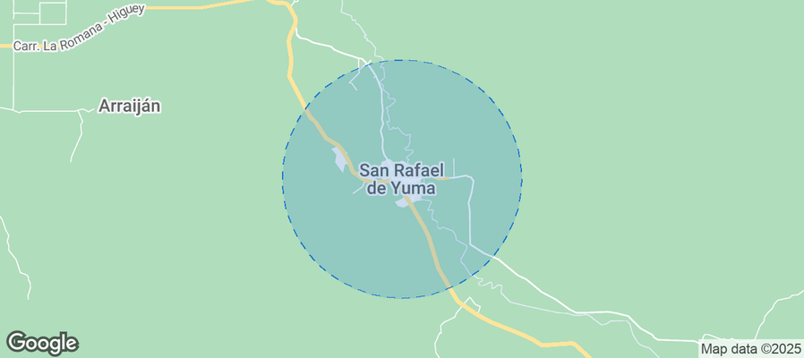 Map of Airbnb listings in San Rafael del Yuma