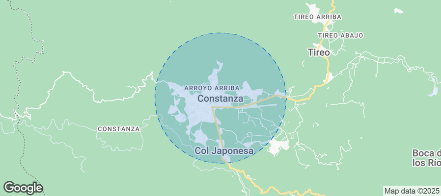 Map of Airbnb listings in Constanza