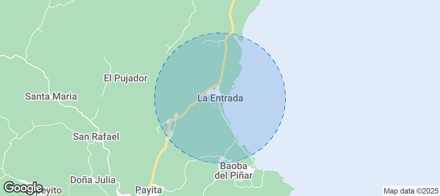 Map of Airbnb listings in La Entrada