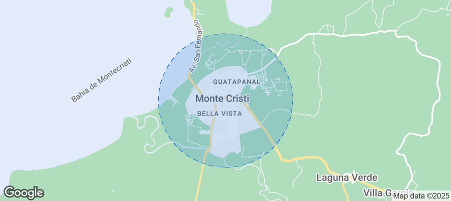Map of Airbnb listings in San Fernando de Monte Cristi