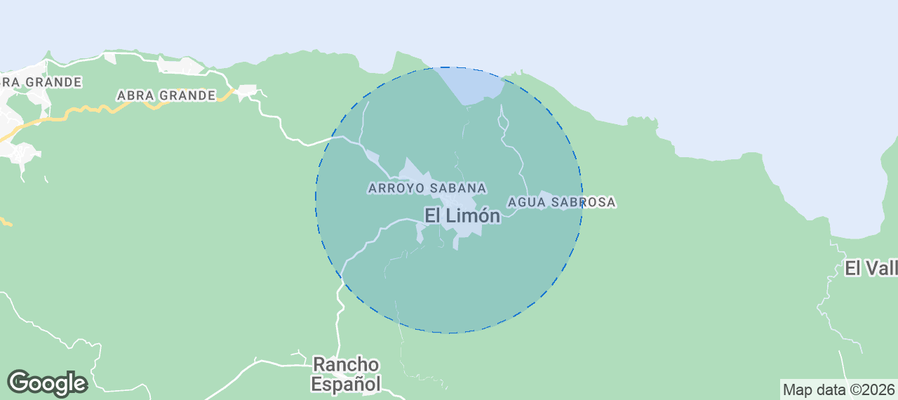 Map of Airbnb listings in El Limón