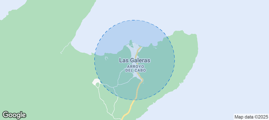 Map of Airbnb listings in Las Galeras