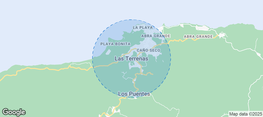 Map of Airbnb listings in Las Terrenas