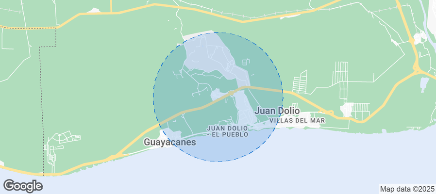 Map of Airbnb listings in Los Conucos