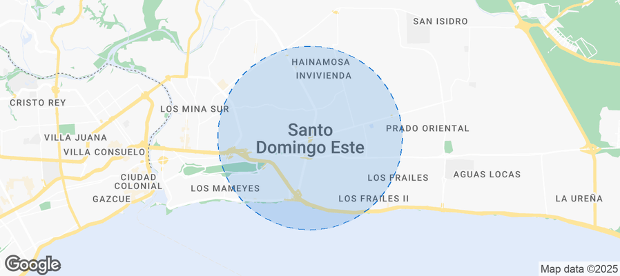 Map of Airbnb listings in Santo Domingo Este