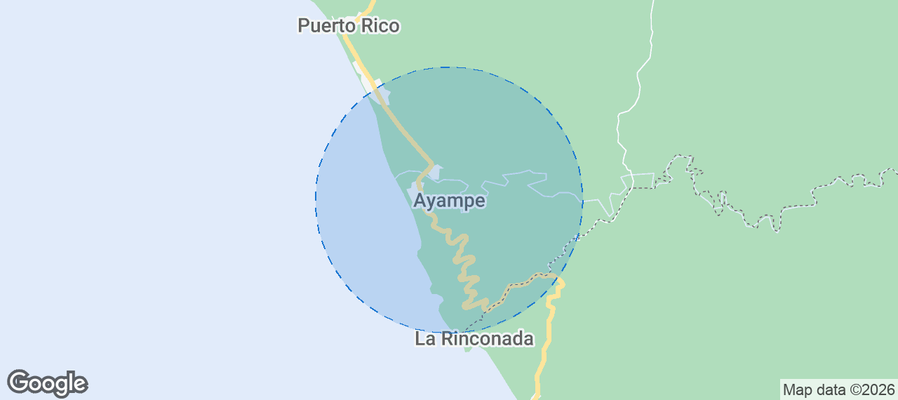 Ayampe Airbnb map