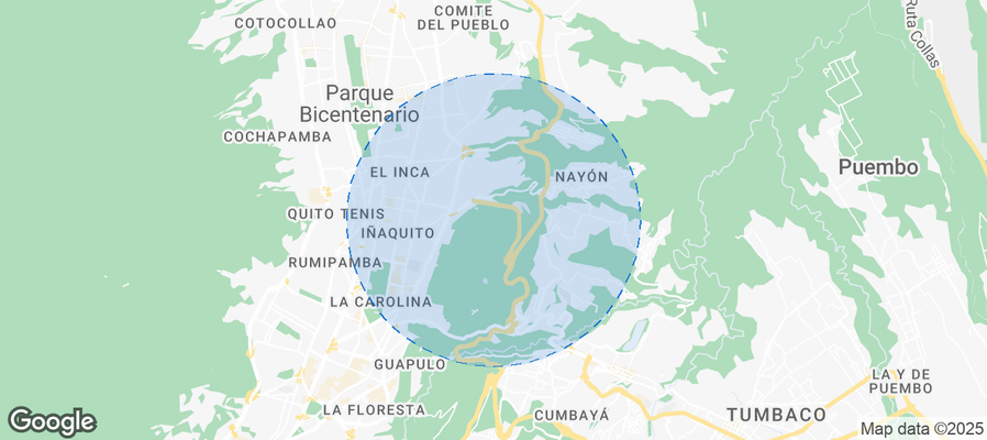 Map of Airbnb listings in Comuna Miraflores