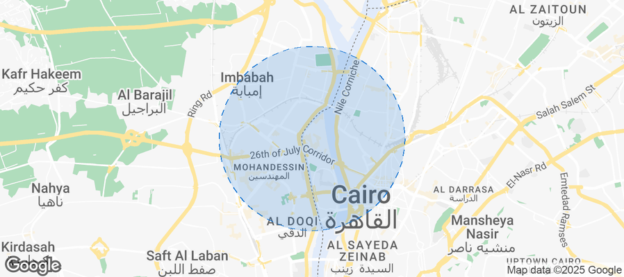 Map of Airbnb listings in Abu Al Feda