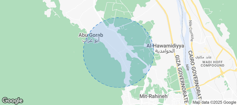 Map of Airbnb listings in Abu Sir