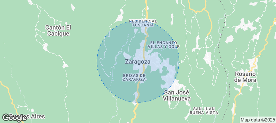 Map of Airbnb listings in Zaragoza