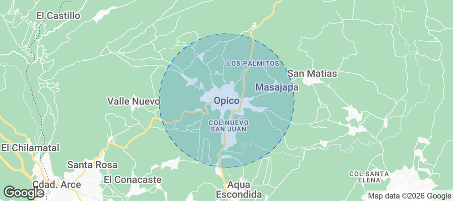 Map of Airbnb listings in San Juan Opico