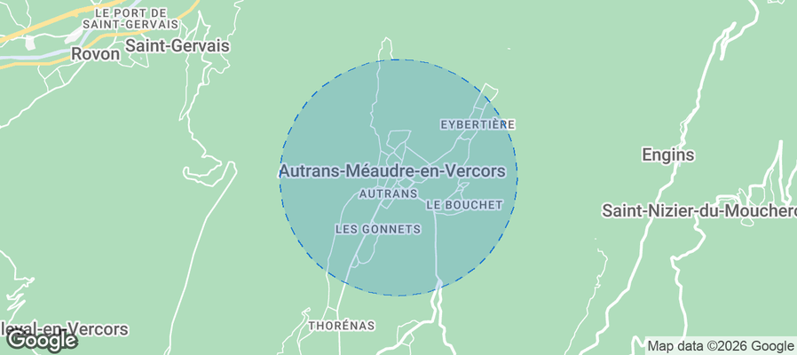 Autrans-Méaudre-en-Vercors Airbnb map
