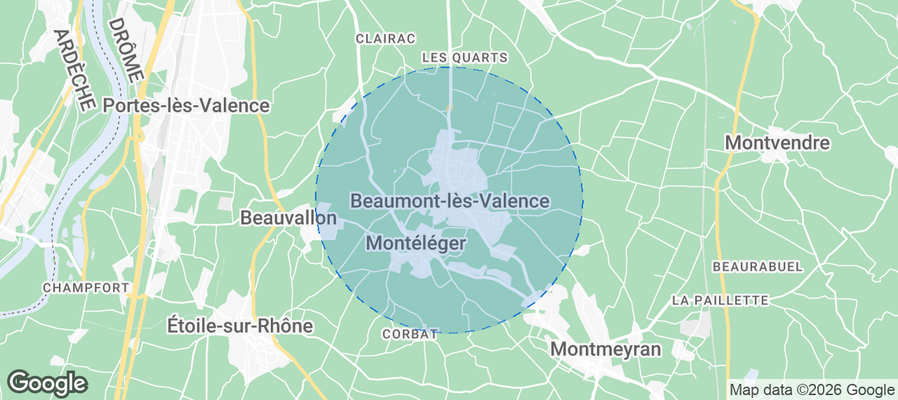Beaumont-lès-Valence Airbnb map