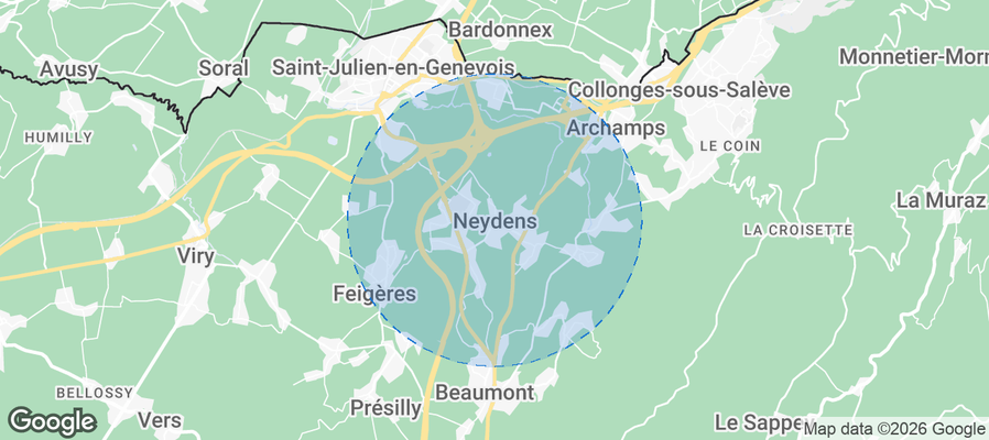 Neydens Airbnb map