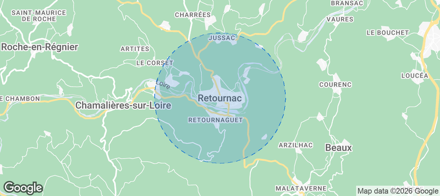Retournac Airbnb map